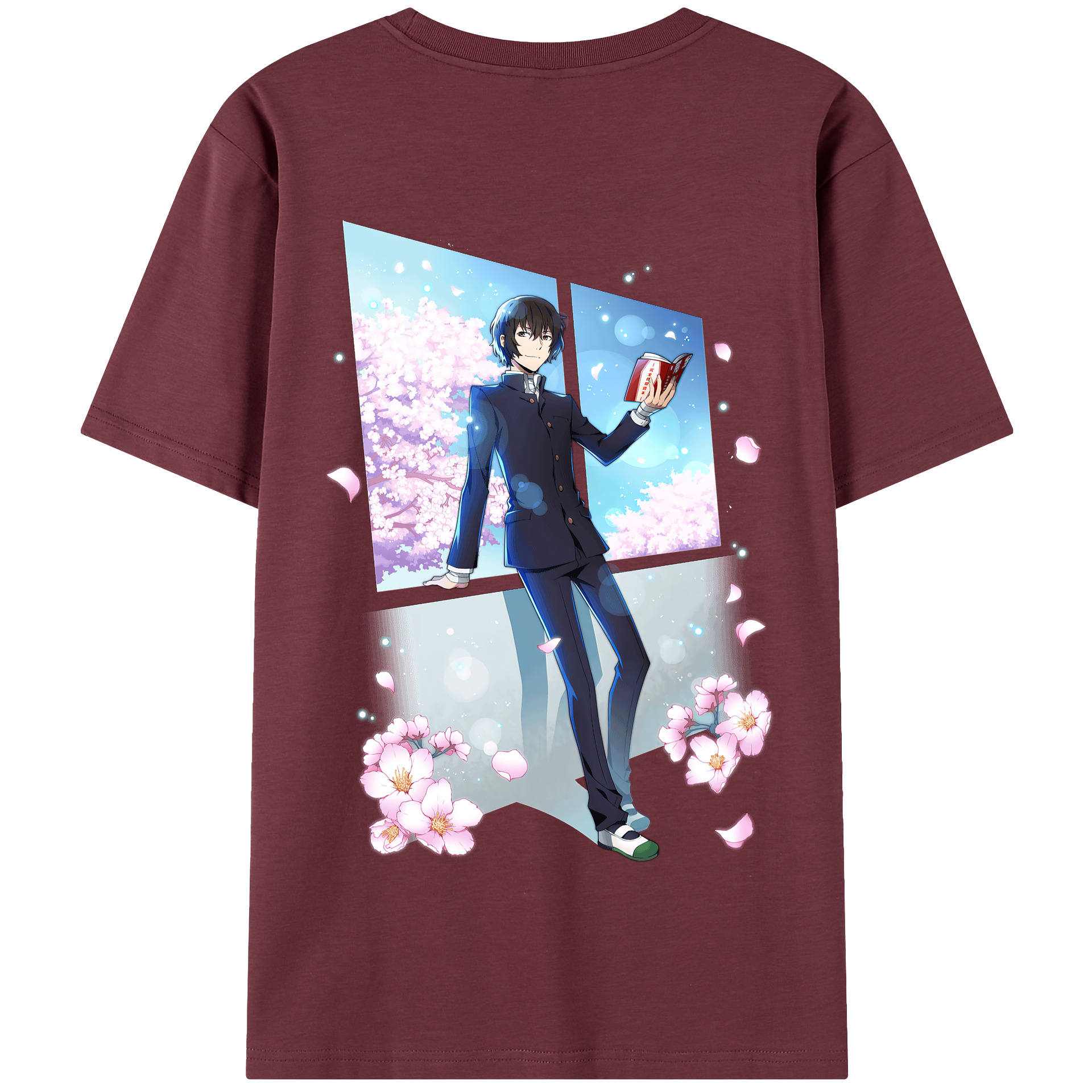 （画像用） 文豪ストレイドッグス Bungo Stray Dogs 綿100％半袖Tシャツ（背面プリント）